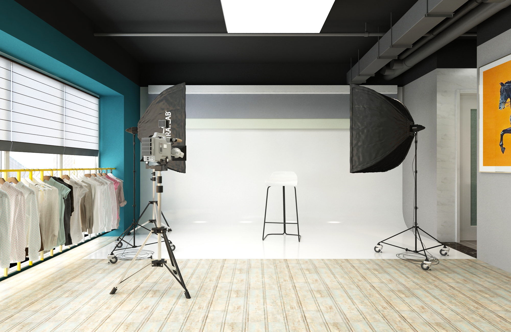 徐匯區(qū)小型攝影棚辦公室裝修設計-第4張圖片-上海古都建筑設計集團