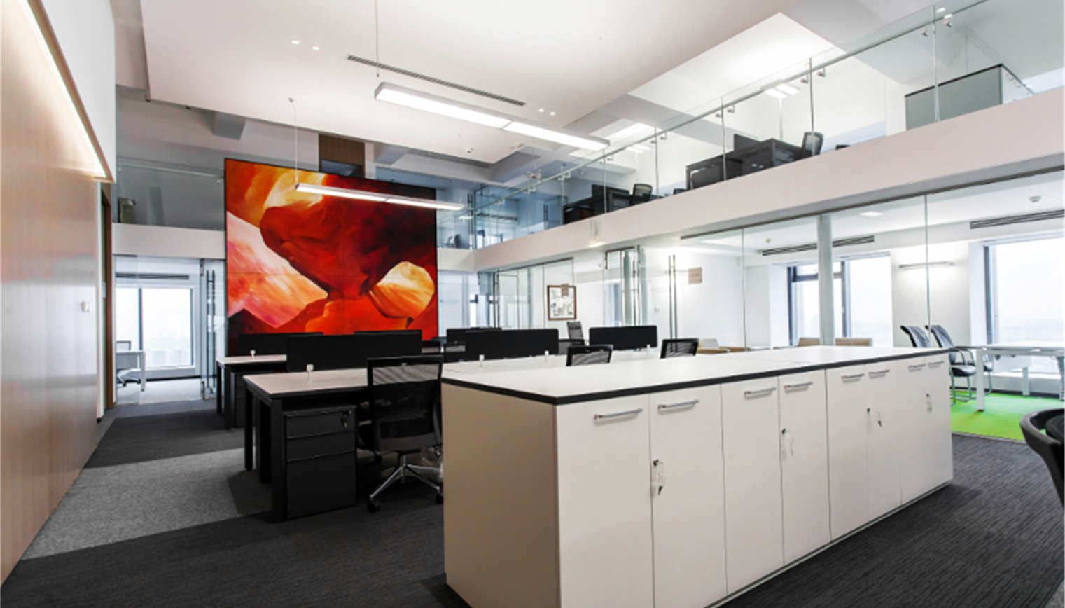 時尚簡約風(fēng)格辦公室裝修設(shè)計效果圖-第2張圖片-上海古都建筑設(shè)計集團(tuán)