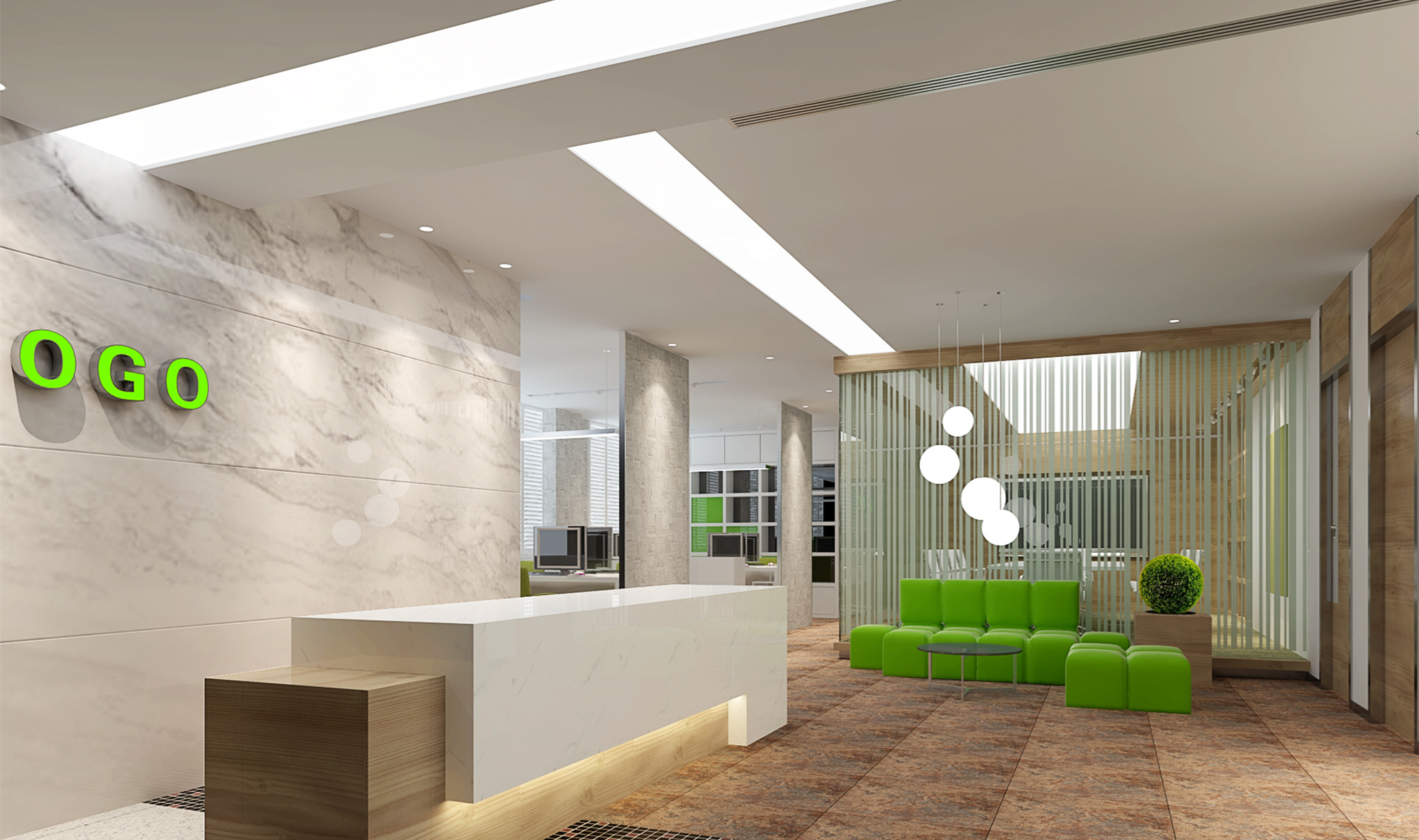 日式150平小型清新辦公室裝修設計-第1張圖片-上海古都建筑設計集團