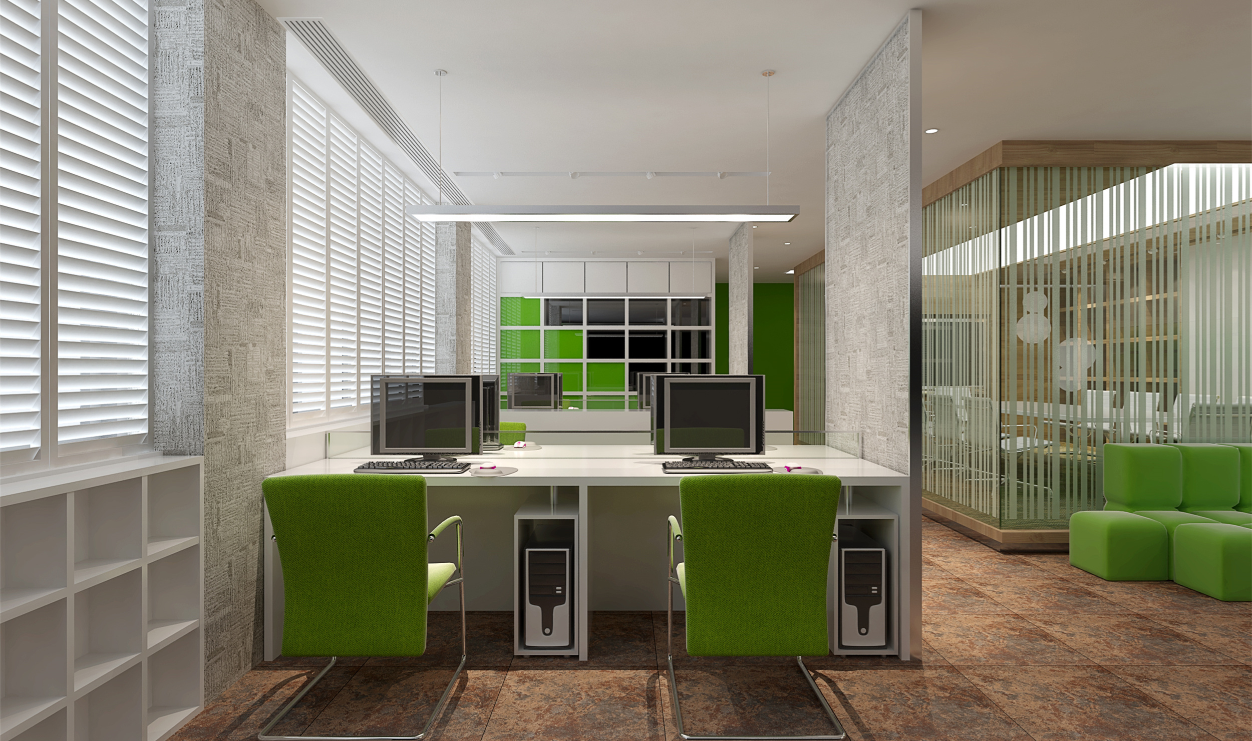 日式150平小型清新辦公室裝修設計-第3張圖片-上海古都建筑設計集團