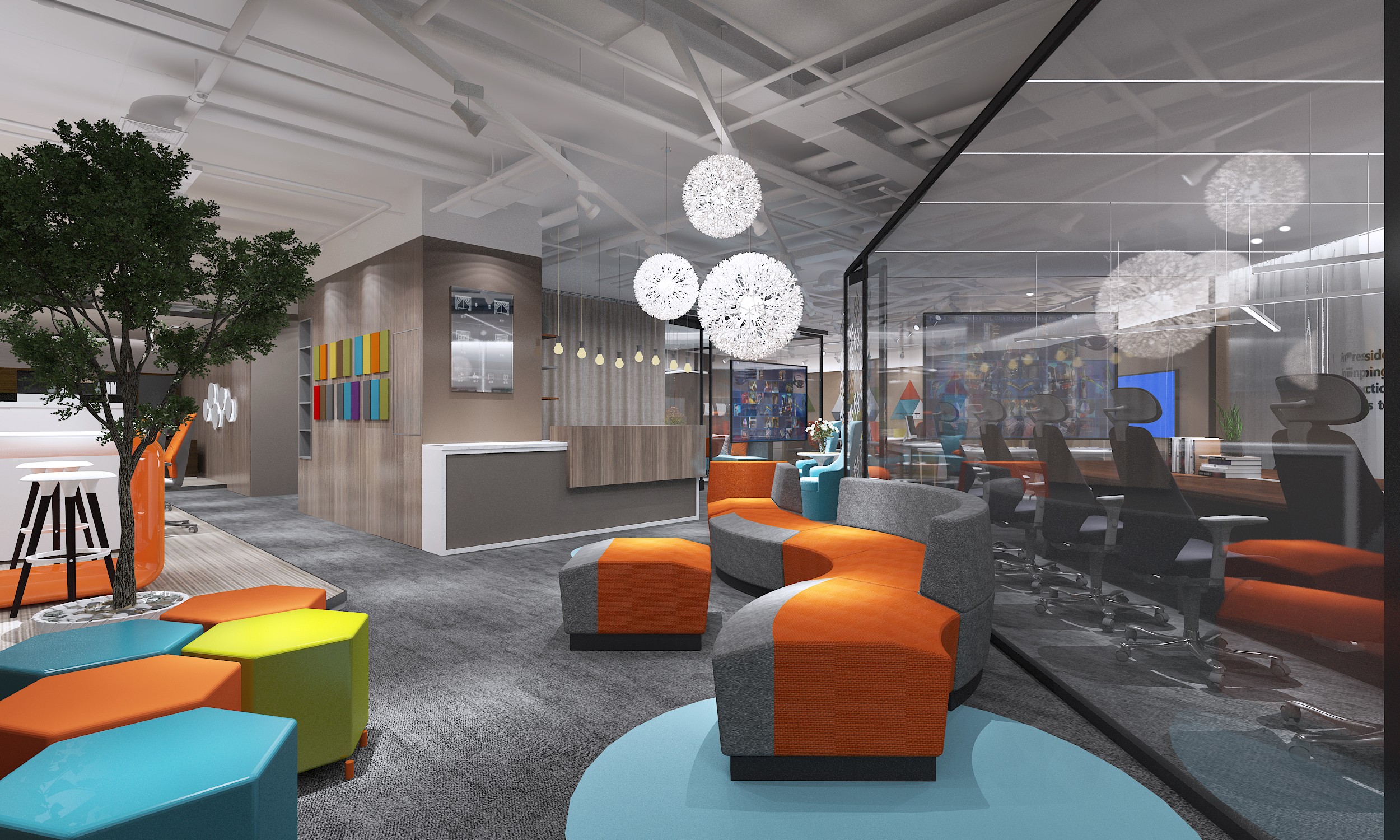 浦東新區(qū)科技智能辦公室裝修設(shè)計-第12張圖片-上海古都建筑設(shè)計集團(tuán)