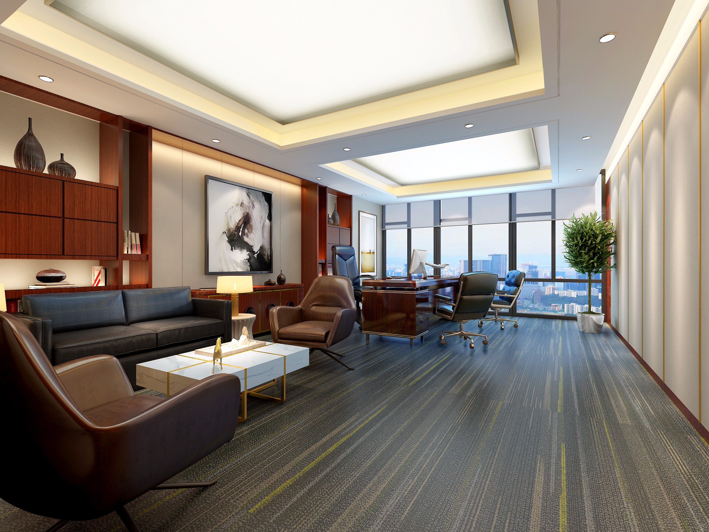地產(chǎn)開發(fā)公司辦公室裝修設計-第4張圖片-上海古都建筑設計集團 地產(chǎn)開發(fā)公司辦公室裝修設計-第4張圖片-上海古都建筑設計集團
