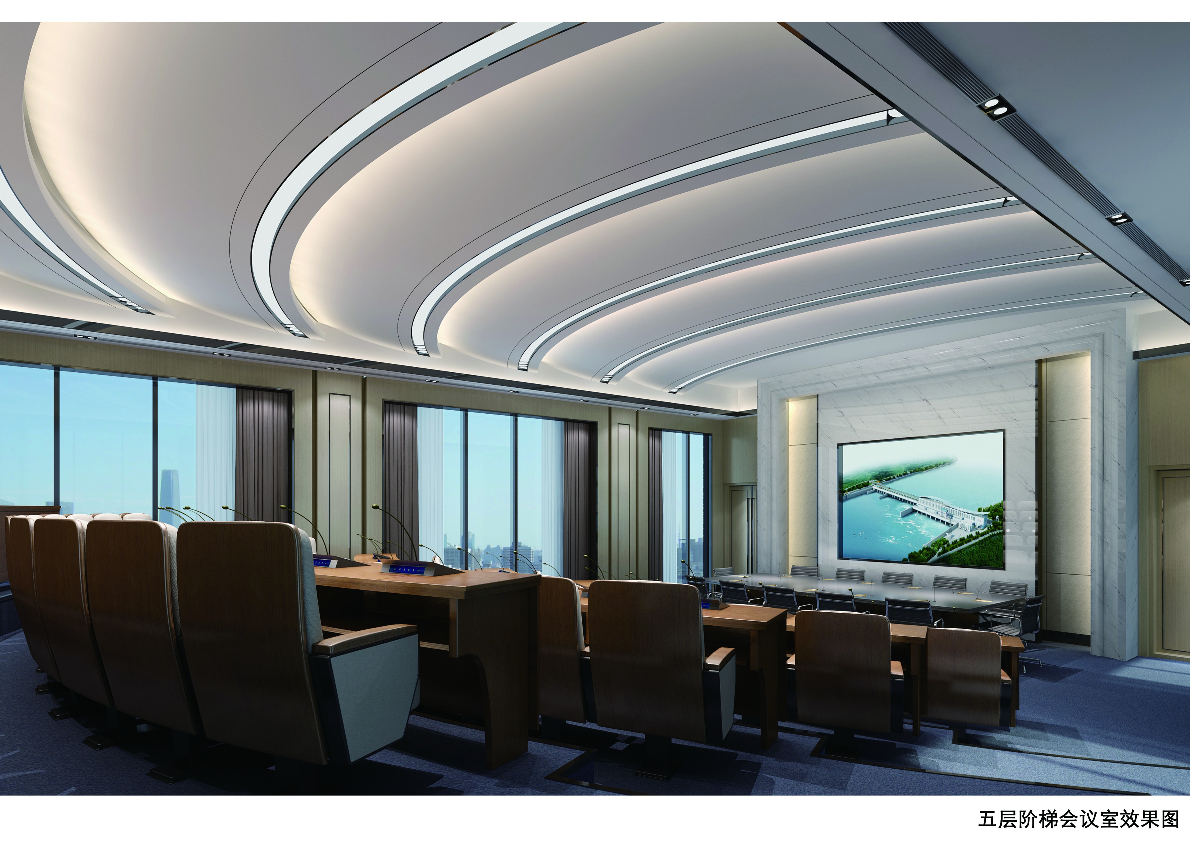 大型簡(jiǎn)約會(huì)議室裝修設(shè)計(jì)-第2張圖片-上海古都建筑設(shè)計(jì)集團(tuán) 大型簡(jiǎn)約會(huì)議室裝修設(shè)計(jì)-第2張圖片-上海古都建筑設(shè)計(jì)集團(tuán)