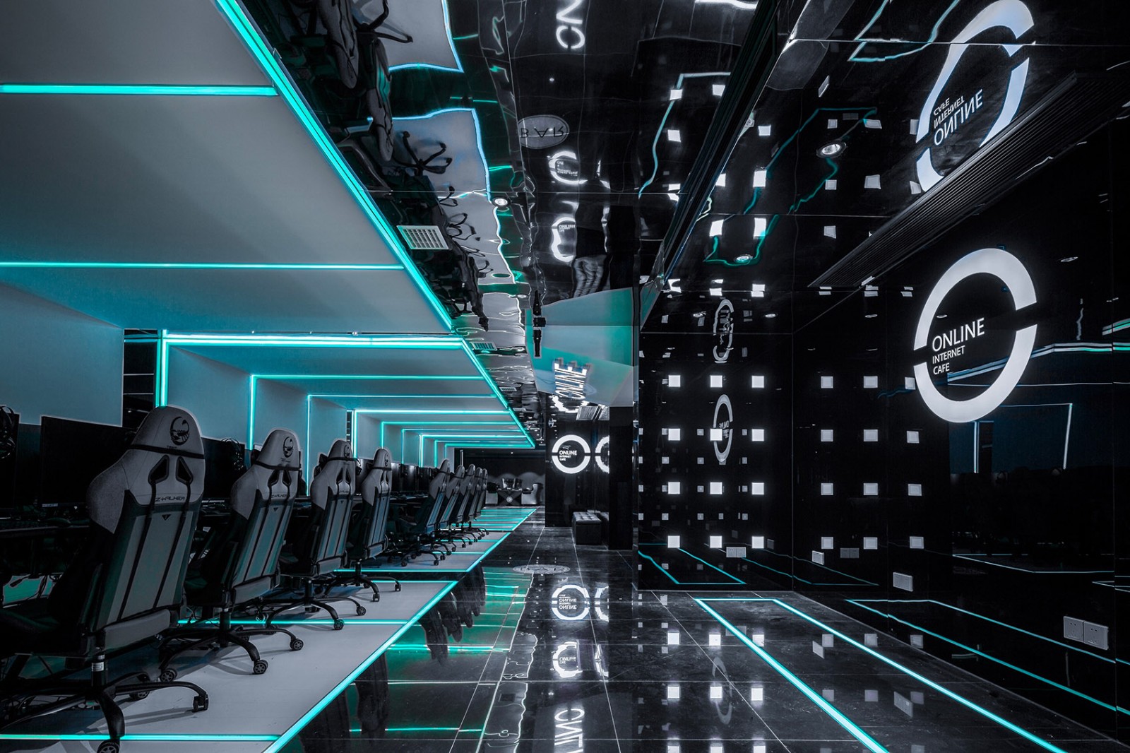 科技電競風格網(wǎng)吧裝修設計-第3張圖片-上海古都建筑設計集團