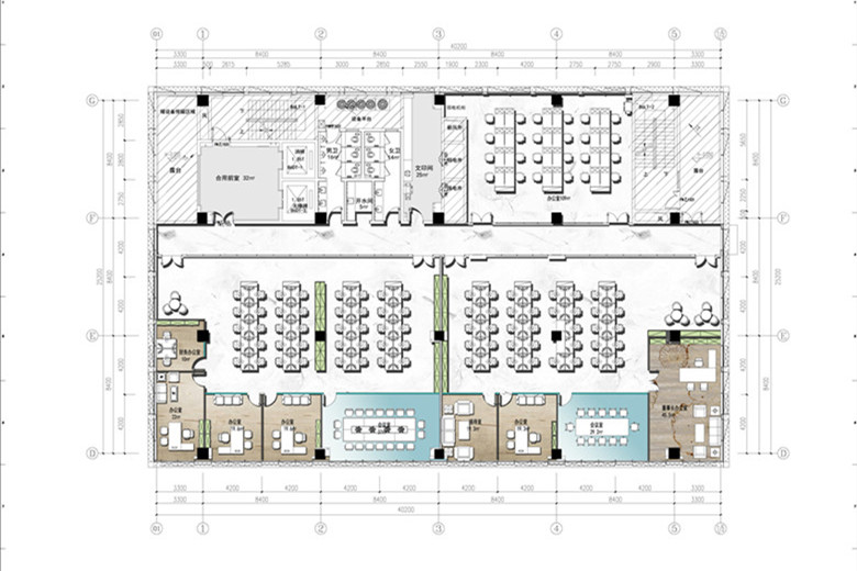 新能源科技公司辦公室設計布局方案-辦公室裝修設計效果圖-第2張圖片-上海古都建筑設計集團 新能源科技公司辦公室設計布局方案-辦公室裝修設計效果圖-第2張圖片-上海古都建筑設計集團